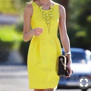 J Crew Yellow Tweed Sun Dress